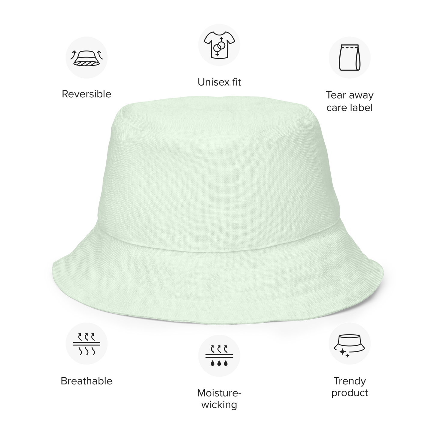 Michigan Upper Peninsula Bucket Hat (w/ Navy UP Outline) | Reversible - Dew Green