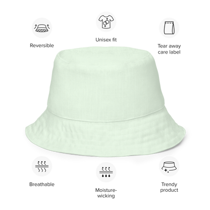 Michigan Upper Peninsula Bucket Hat (w/ Navy UP Outline) | Reversible - Dew Green