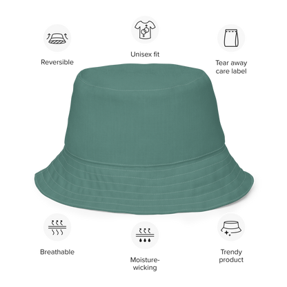 Michigan Upper Peninsula Bucket Hat (w/ UP Outline) | Reversible - Copper Green