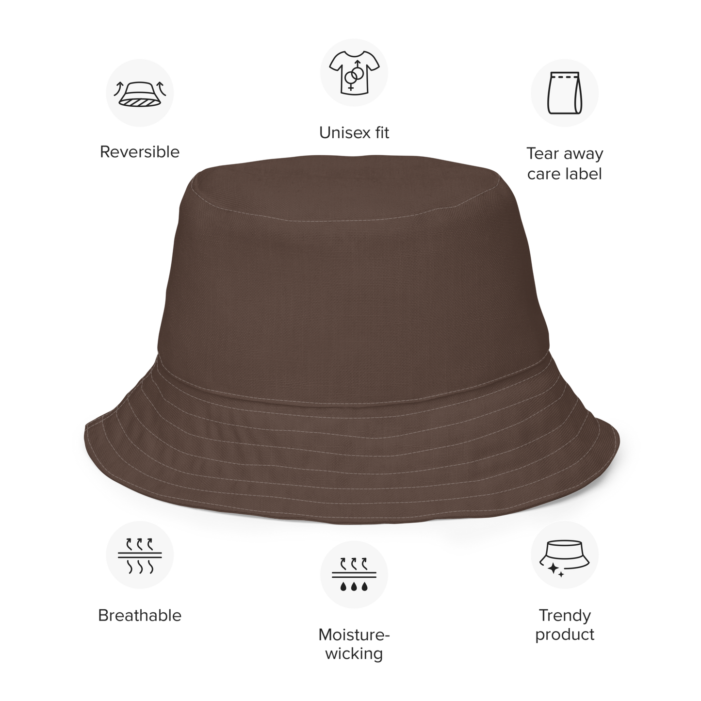 Michigan Upper Peninsula Bucket Hat (w/ UP Outline) | Reversible - HIckory Color