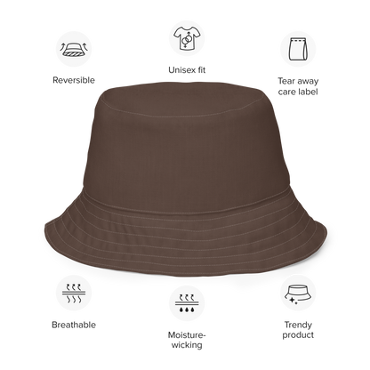 Michigan Upper Peninsula Bucket Hat (w/ UP Outline) | Reversible - HIckory Color