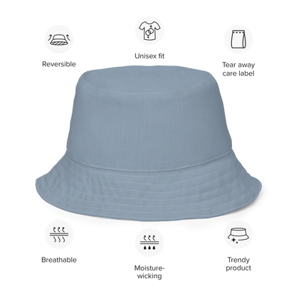 Michigan Upper Peninsula Bucket Hat (w/ UP Outline) | Reversible - B--24 Liberator Grey