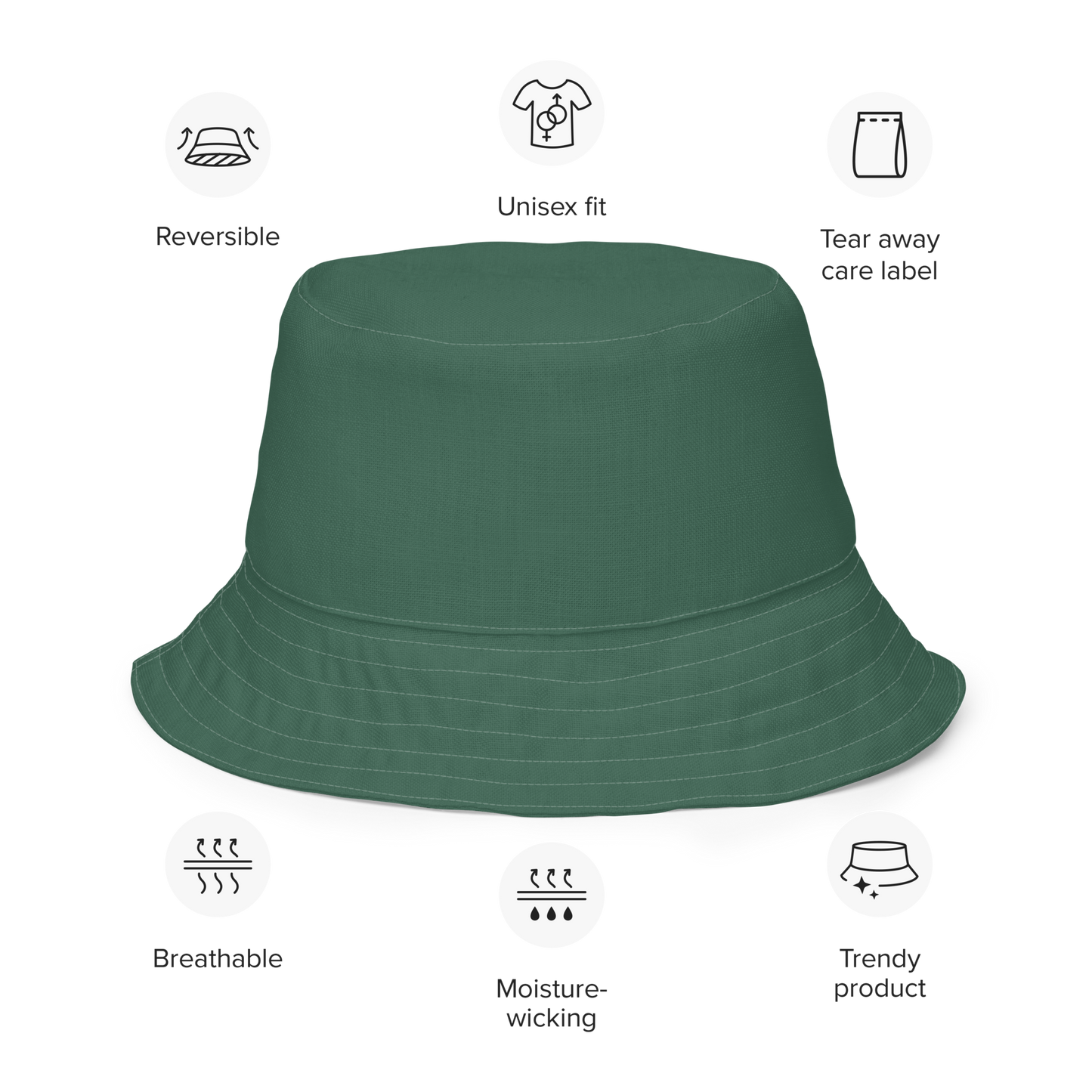 Michigan Upper Peninsula Bucket Hat (w/ UP Outline) | Reversible - Ginger Ale Green