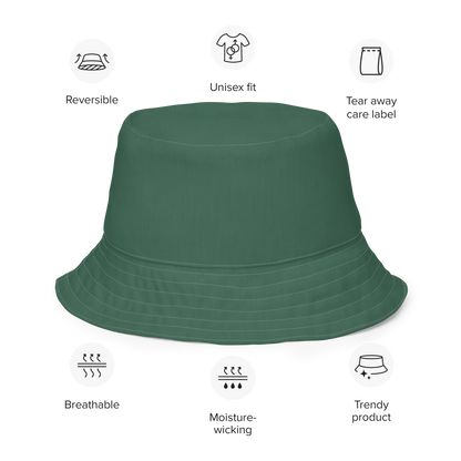 Michigan Upper Peninsula Bucket Hat (w/ UP Outline) | Reversible - Ginger Ale Green