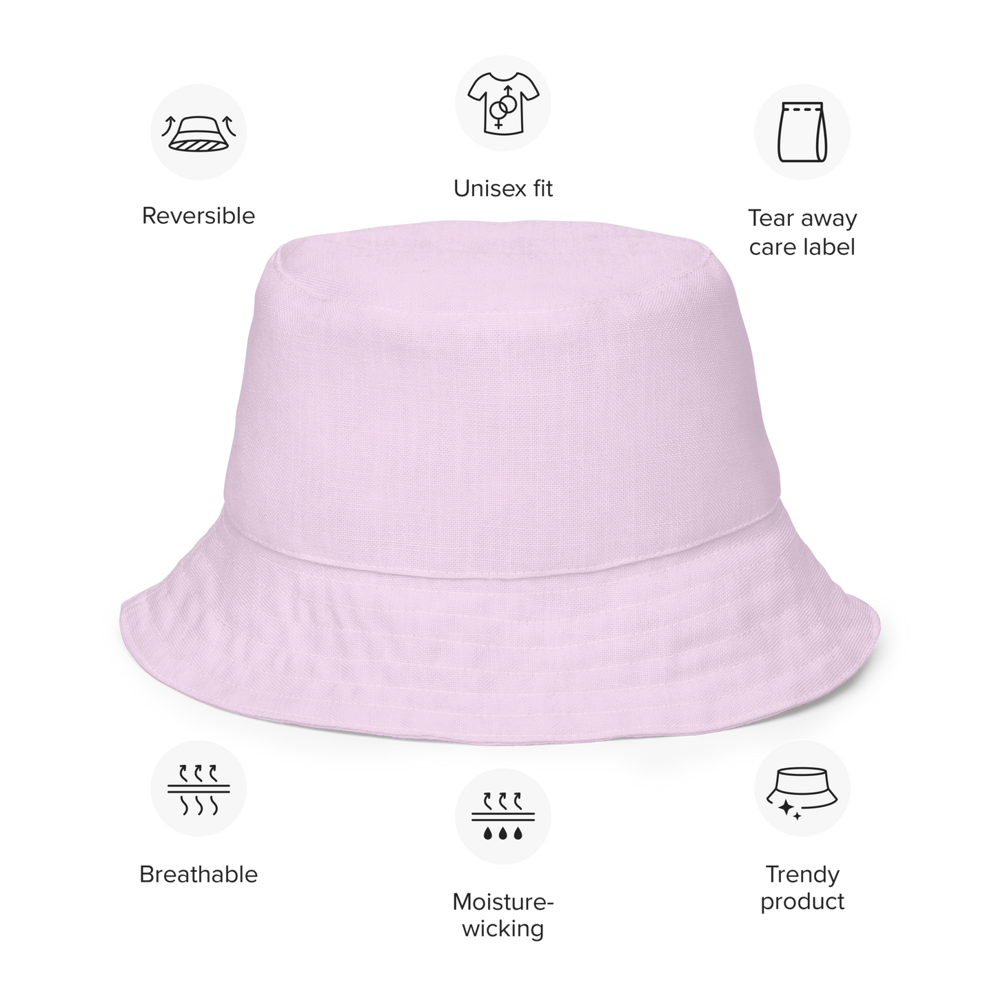 Michigan Upper Peninsula Bucket Hat (w/ UP Pride Flag) | Reversible - Pale Lavender