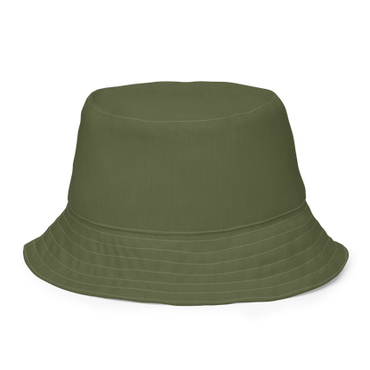 Michigan Upper Peninsula Bucket Hat (w/ Copper UP Outline) | Reversible - Army Green