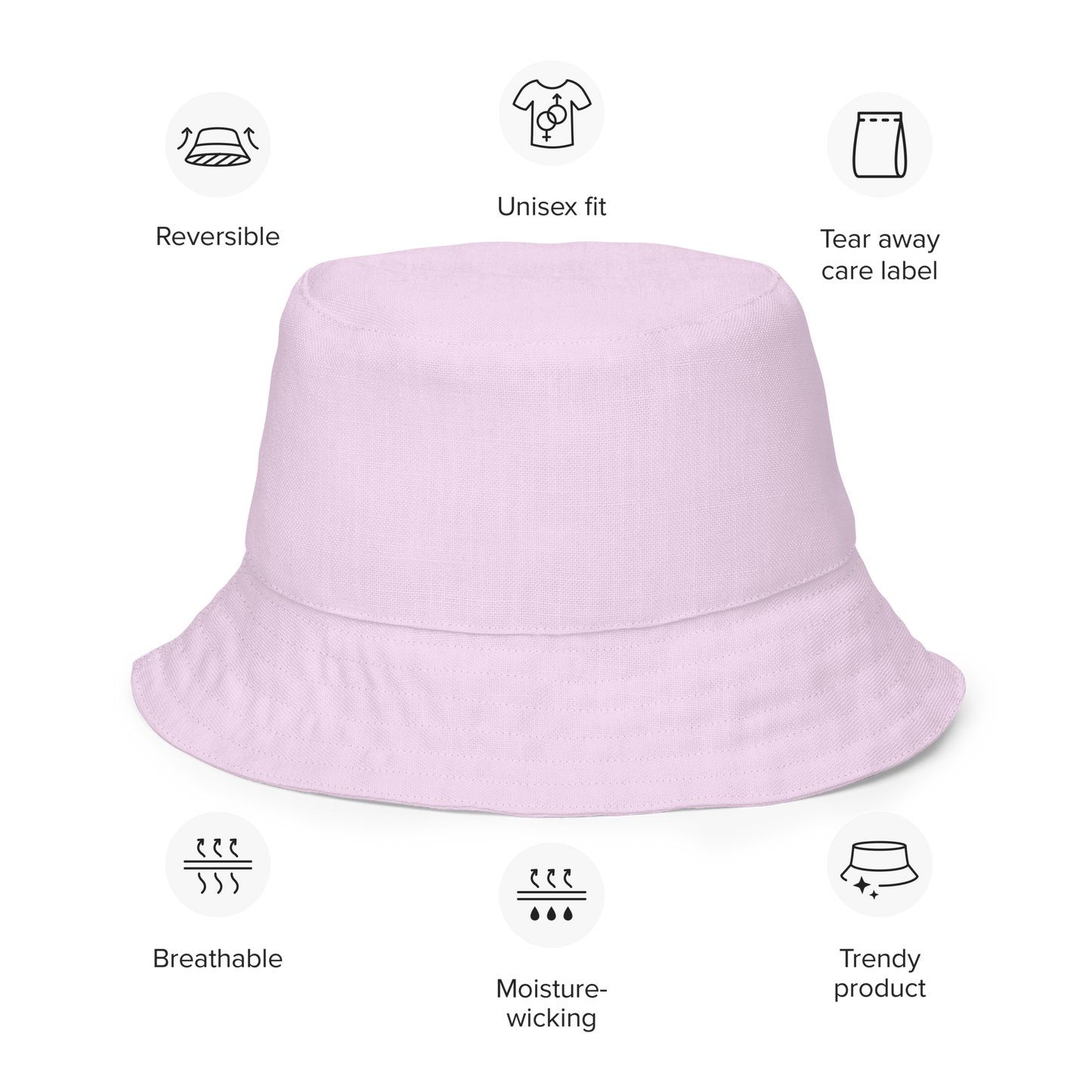 Detroit 'Old English D' Bucket Hat | Reversible - Pale Lavender