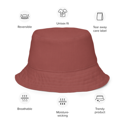 Detroit 'Old English D' Bucket Hat | Reversible - Ore Dock Red