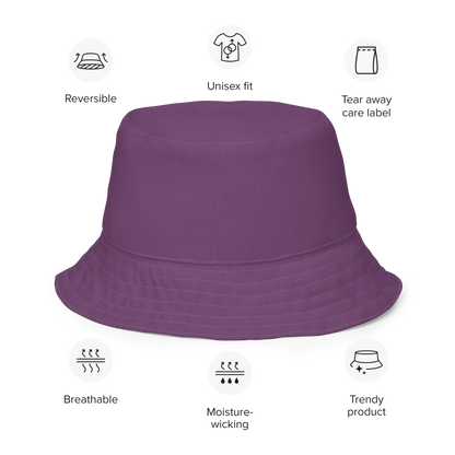 Detroit 'Old English D' Bucket Hat | Reversible - Plum