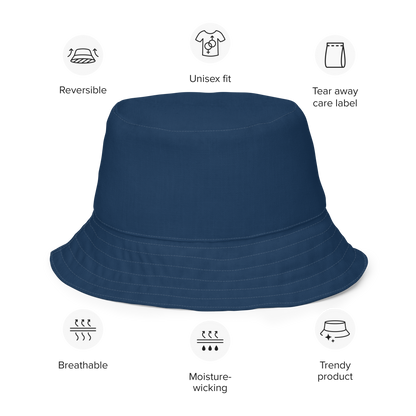 Detroit 'Old English D' Bucket Hat | Reversible - Navy