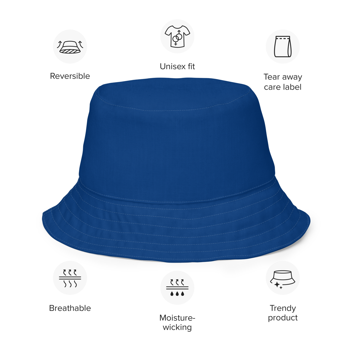 Detroit 'Old English D' Bucket Hat | Reversible - Dearborn Blue