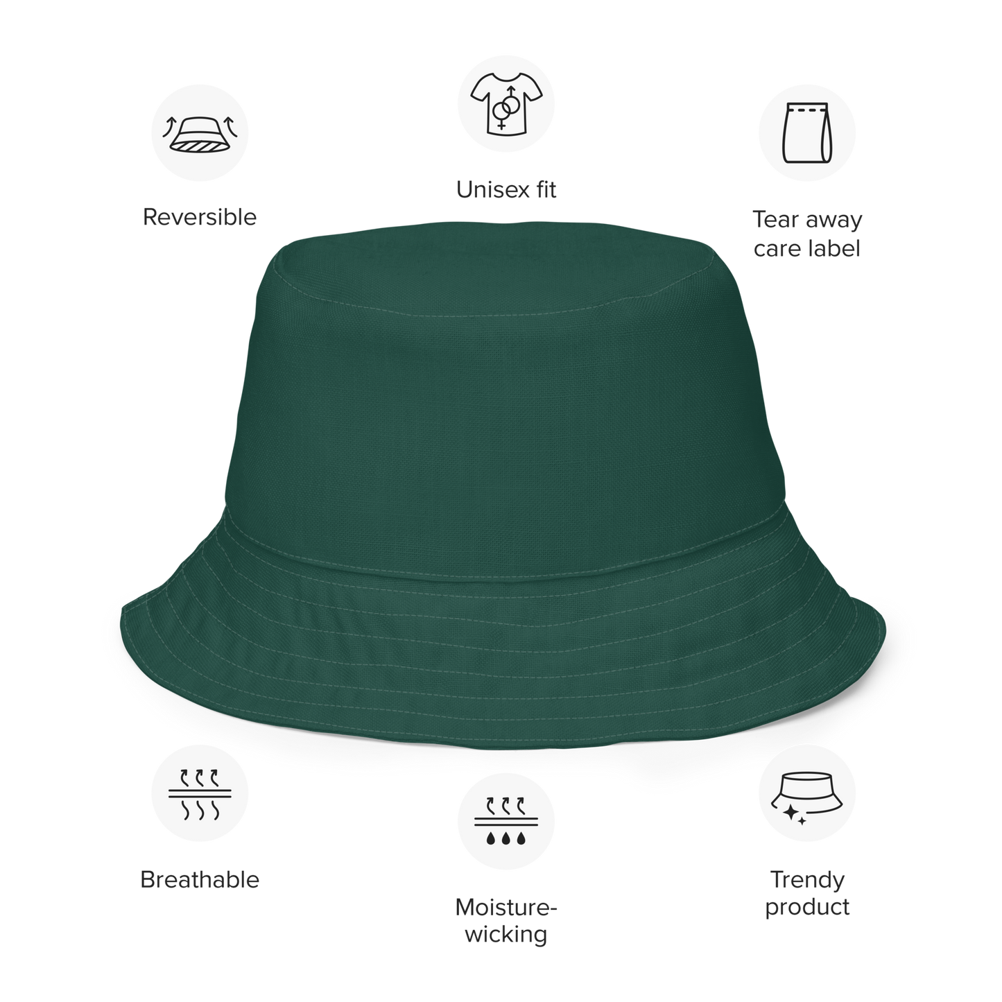 Detroit 'Old English D' Bucket Hat | Reversible - Laconic Green