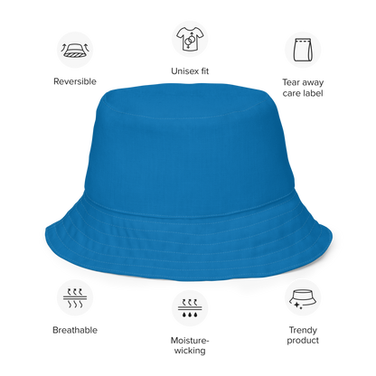 Detroit 'Old English D' Bucket Hat | Reversible - Azure