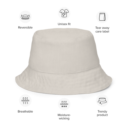 Detroit 'Old English D' Bucket Hat | Reversible - Warren Tank Grey/Canvas Color