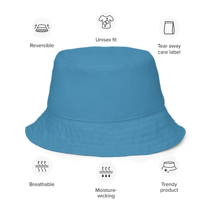 Great Lakes Reversible Bucket Hat | Lake Michigan Blue