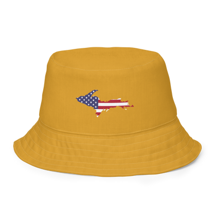 Michigan Upper Peninsula Bucket Hat (Patriot Edition) | Reversible - Gold