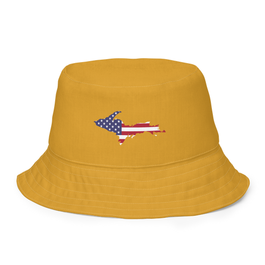 Michigan Upper Peninsula Bucket Hat (Patriot Edition) | Reversible - Gold