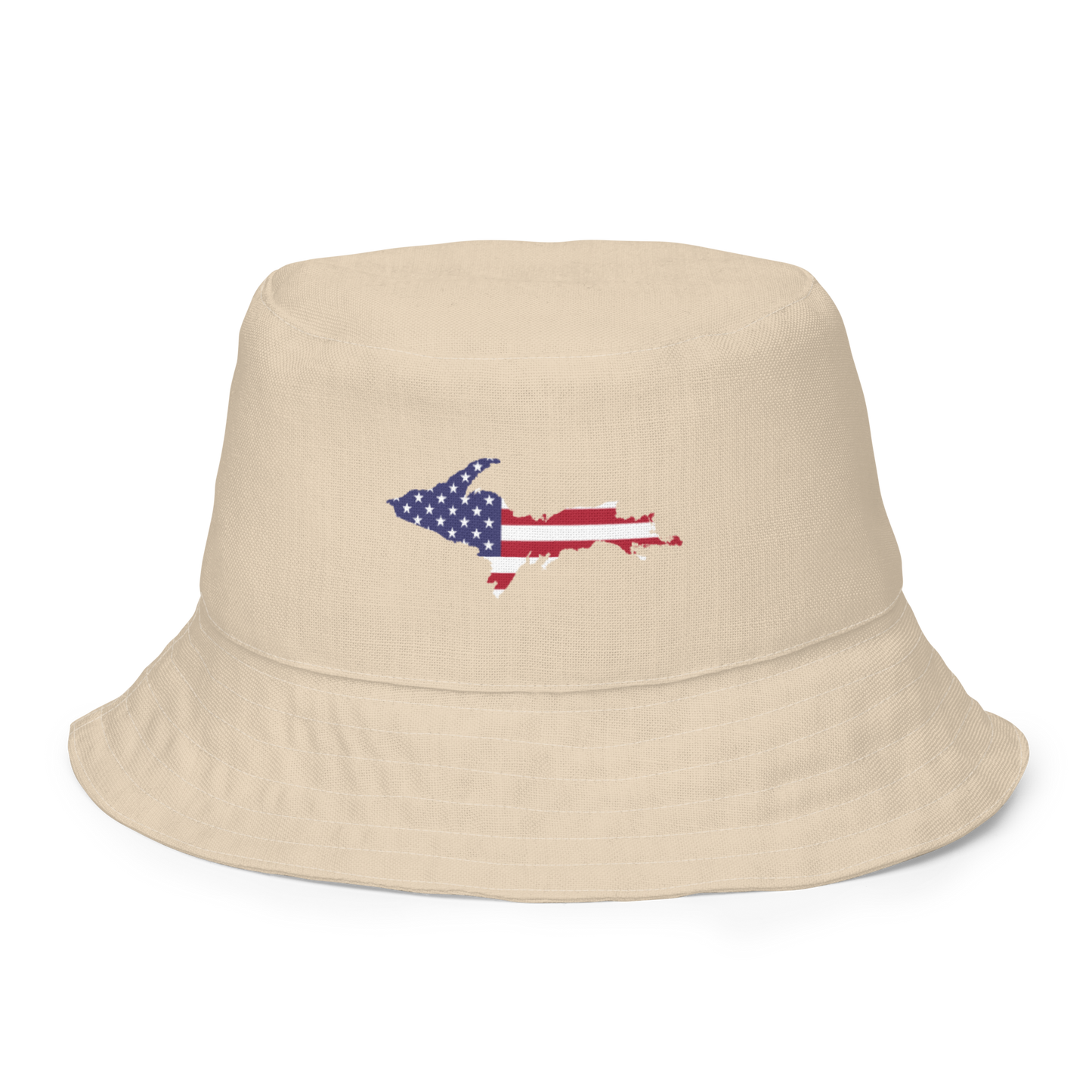 Michigan Upper Peninsula Bucket Hat (Patriot Edition) | Reversible - Canvas Color