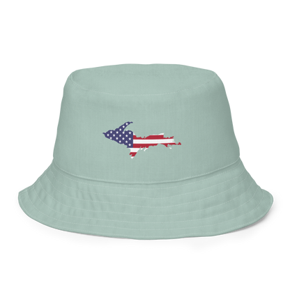 Michigan Upper Peninsula Bucket Hat (Patriot Edition) | Reversible - Opal Color