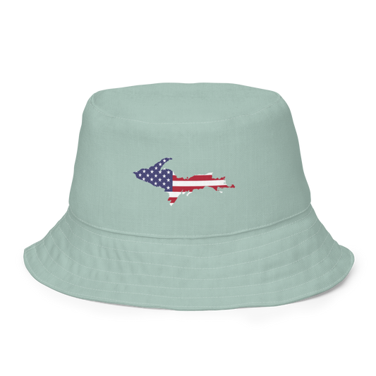 Michigan Upper Peninsula Bucket Hat (Patriot Edition) | Reversible - Opal Color