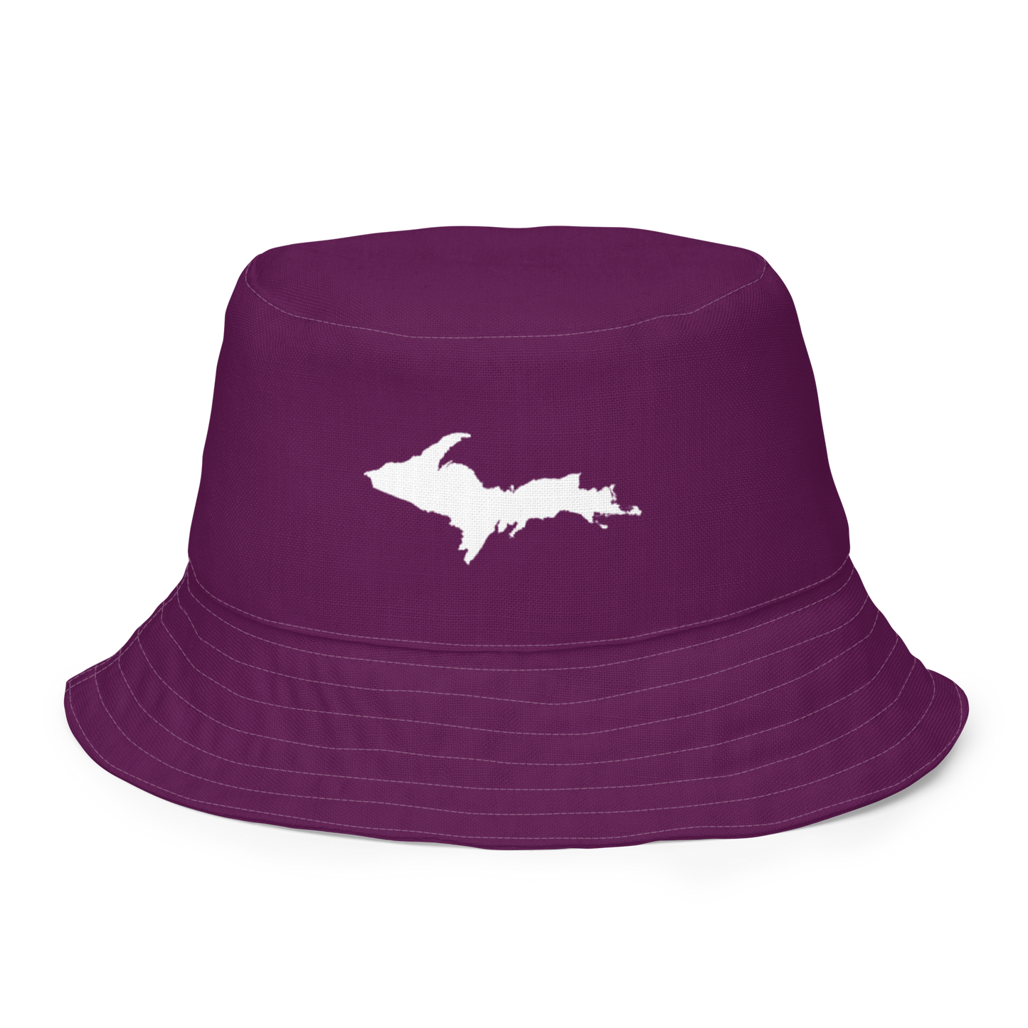 Michigan Upper Peninsula Bucket Hat (w/ UP Outline) | Reversible - Tyrian Purple