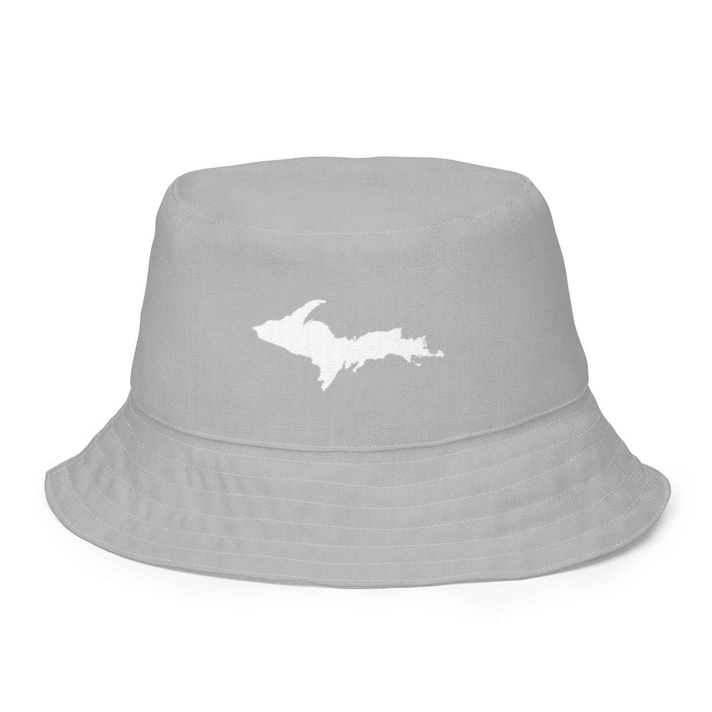 Michigan Upper Peninsula Bucket Hat (w/ UP Outline) | Reversible - Silver