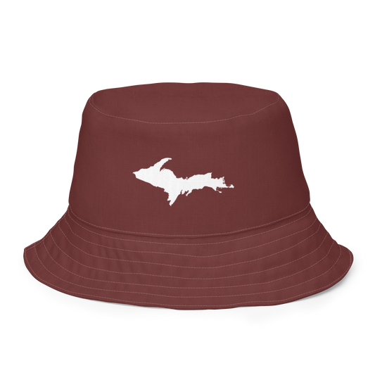 Michigan Upper Peninsula Bucket Hat (w/ UP Outline) | Reversible - Auburn