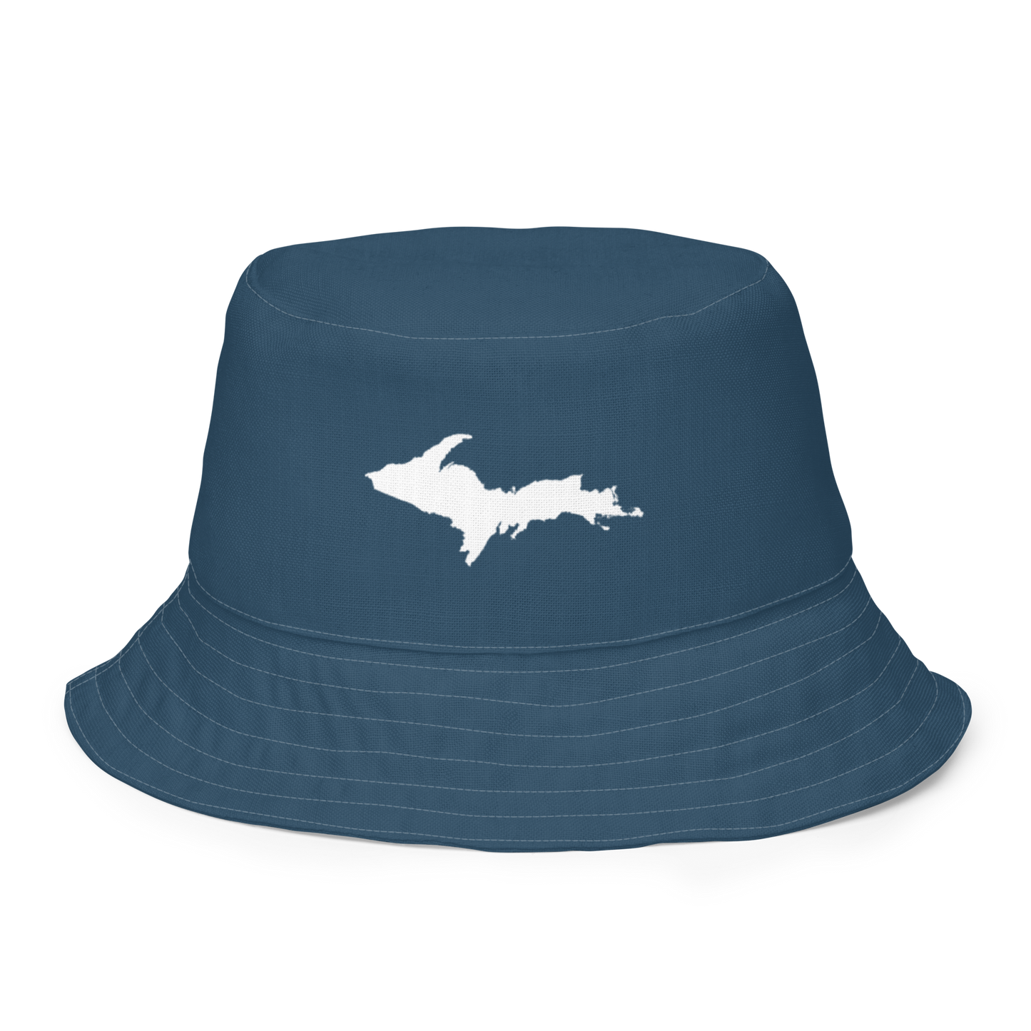 Michigan Upper Peninsula Bucket Hat (w/ UP Outline) | Reversible - '37 Caddie Blue