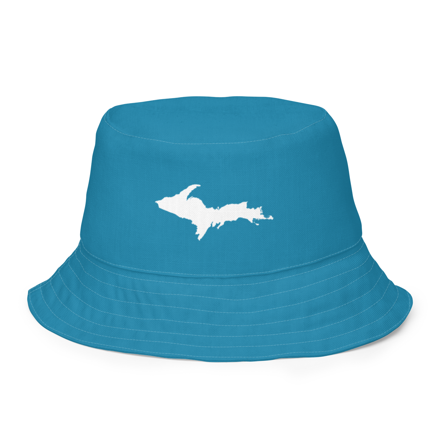 Michigan Upper Peninsula Bucket Hat (w/ UP Outline) | Reversible - Lake Blue