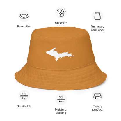 Michigan Upper Peninsula Bucket Hat (w/ UP Outline) | Reversible - Bronze