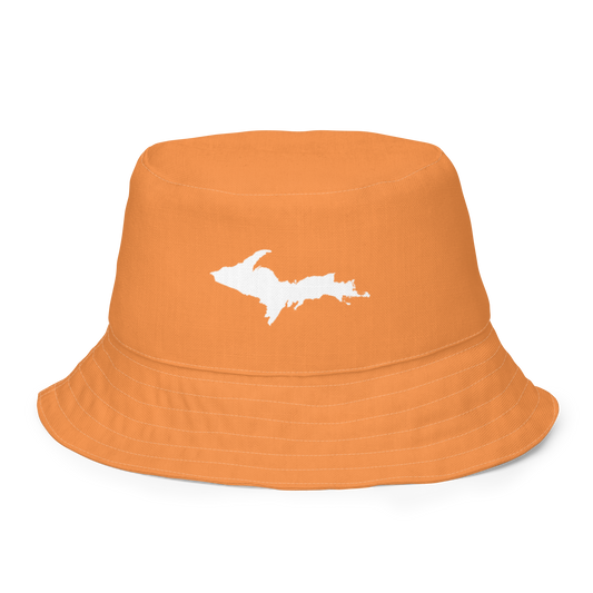 Michigan Upper Peninsula Bucket Hat (w/ UP Outline) | Reversible - Orange