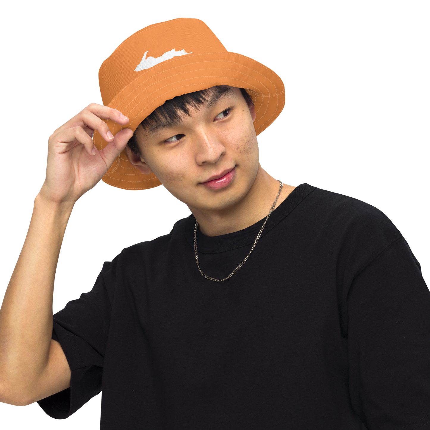 Michigan Upper Peninsula Bucket Hat (w/ UP Outline) | Reversible - Orange