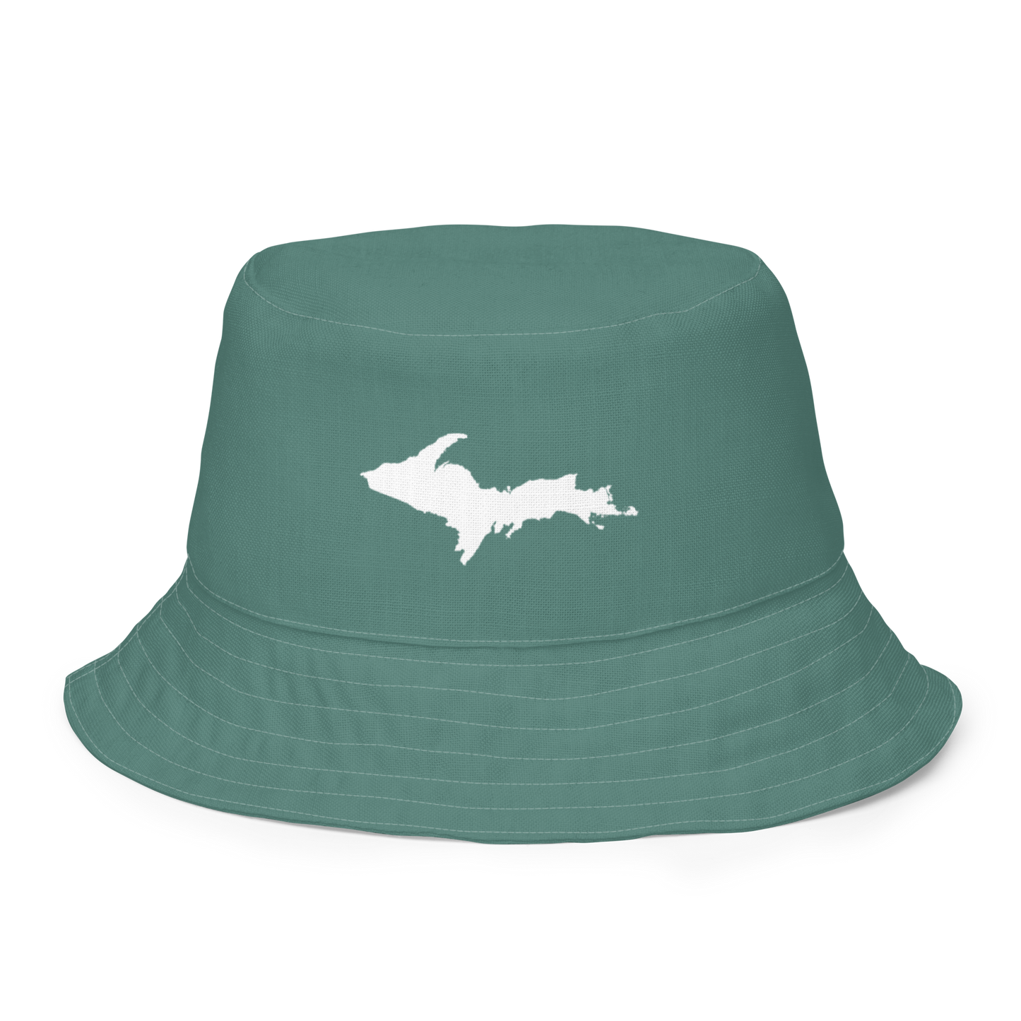 Michigan Upper Peninsula Bucket Hat (w/ UP Outline) | Reversible - Copper Green