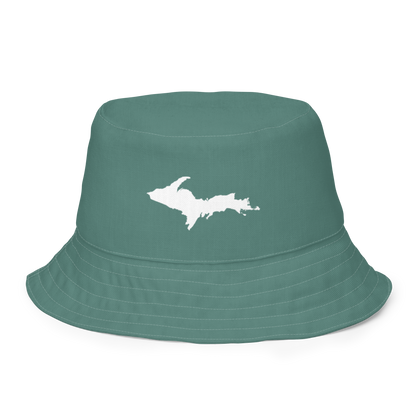 Michigan Upper Peninsula Bucket Hat (w/ UP Outline) | Reversible - Copper Green