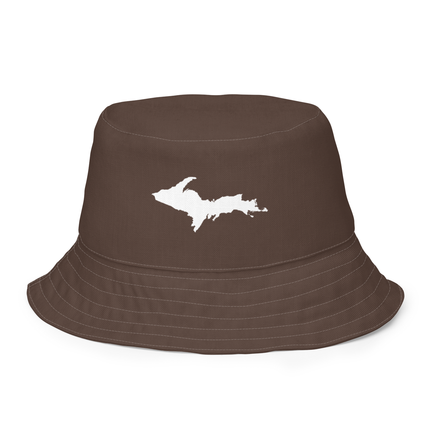 Michigan Upper Peninsula Bucket Hat (w/ UP Outline) | Reversible - HIckory Color