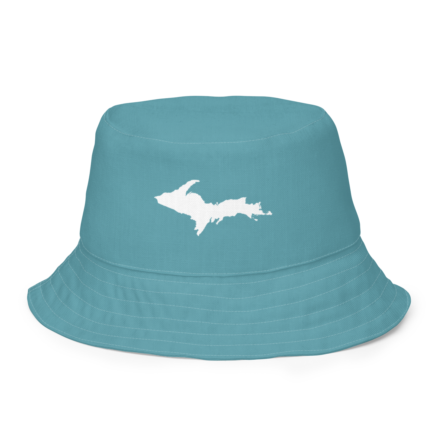 Michigan Upper Peninsula Bucket Hat (w/ UP Outline) | Reversible - Lake Huron Blue