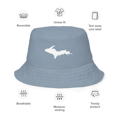 Michigan Upper Peninsula Bucket Hat (w/ UP Outline) | Reversible - B--24 Liberator Grey