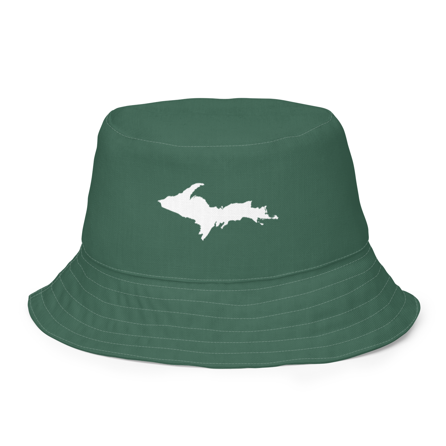 Michigan Upper Peninsula Bucket Hat (w/ UP Outline) | Reversible - Ginger Ale Green