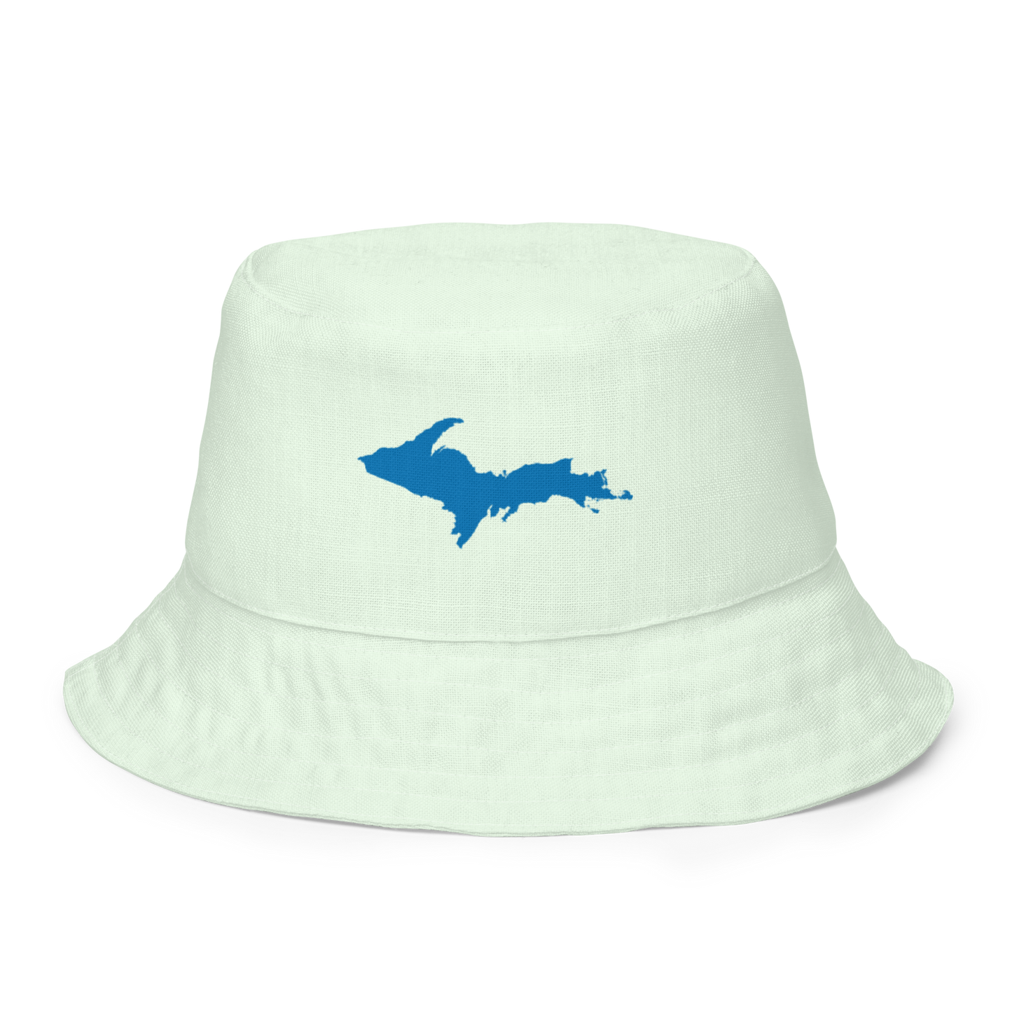 Michigan Upper Peninsula Bucket Hat (w/ Azure UP Outline) | Reversible - Dew Green