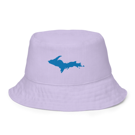 Michigan Upper Peninsula Bucket Hat (w/ Azure UP Outline) | Reversible - Lavender