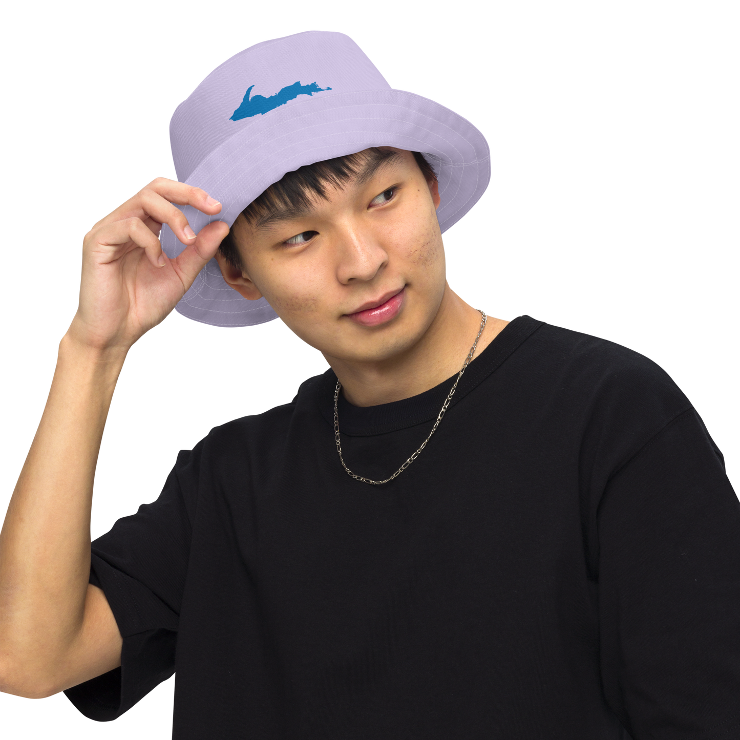 Michigan Upper Peninsula Bucket Hat (w/ Azure UP Outline) | Reversible - Lavender