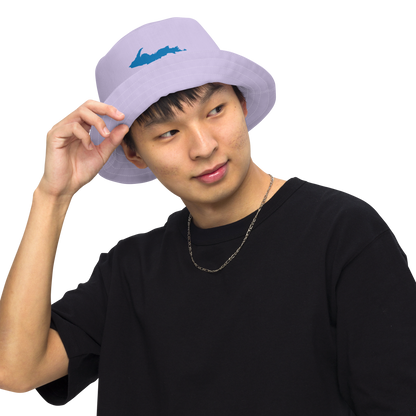 Michigan Upper Peninsula Bucket Hat (w/ Azure UP Outline) | Reversible - Lavender