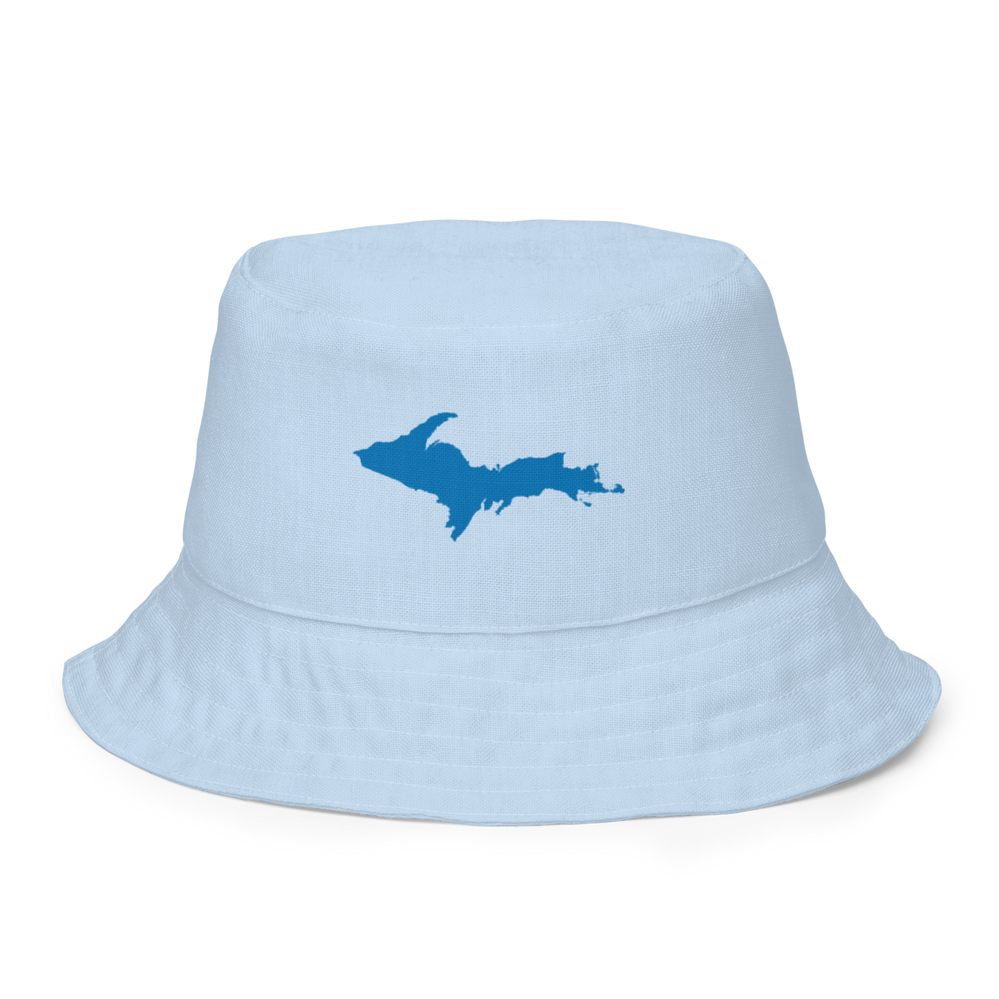 Michigan Upper Peninsula Bucket Hat (w/ Azure UP Outline) | Reversible - Light Blue