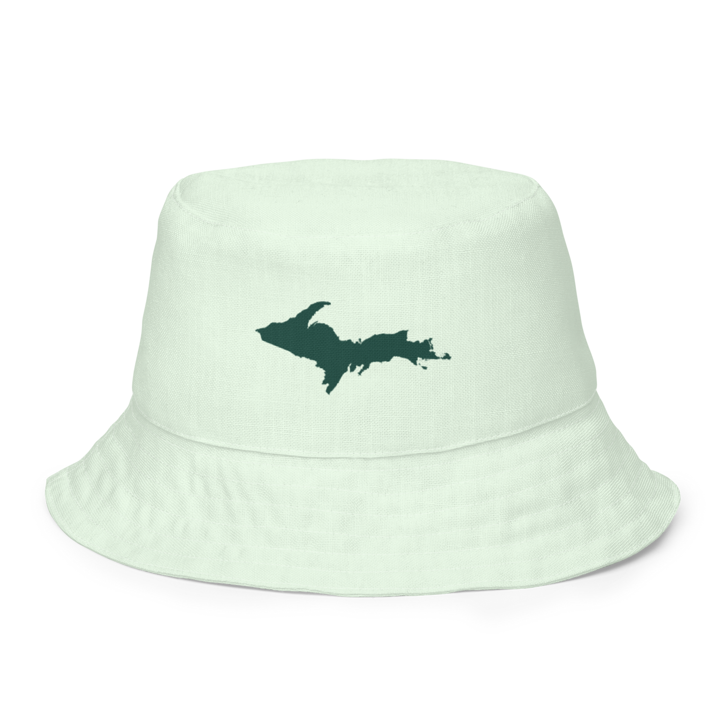 Michigan Upper Peninsula Bucket Hat (w/ Green UP Outline) | Reversible - Dew Green