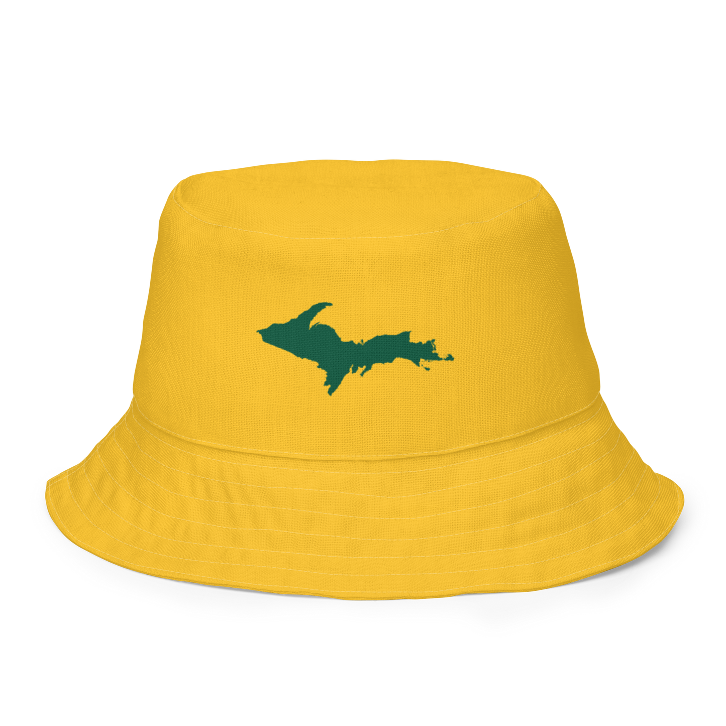 Michigan Upper Peninsula Bucket Hat (w/ Green UP Outline) | Reversible - Superior Gold