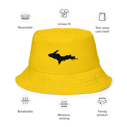 Michigan Upper Peninsula Bucket Hat (w/ UP Outline) | Reversible - Portage Gold