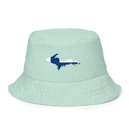 Michigan Upper Peninsula Bucket Hat (w/ UP Finland Flag) | Reversible - Sea Green