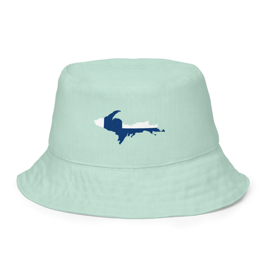 Michigan Upper Peninsula Bucket Hat (w/ UP Finland Flag) | Reversible - Sea Green