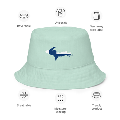 Michigan Upper Peninsula Bucket Hat (w/ UP Finland Flag) | Reversible - Sea Green