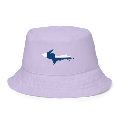 Michigan Upper Peninsula Bucket Hat (w/ UP Finland Flag) | Reversible - Lavender